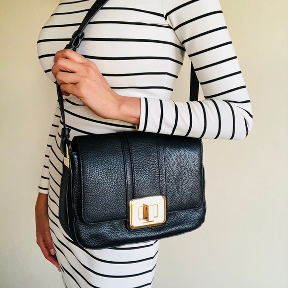 Michael Kors Handbags - Michael Kors Black Leather Handbag Purse
